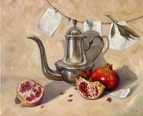 Pomegranate tea by Maria Vasilevich
