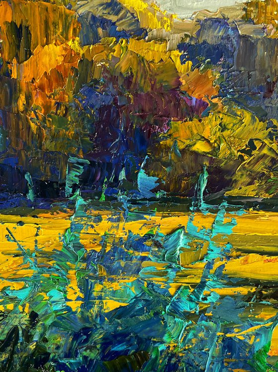 Autumn Evening River Bank