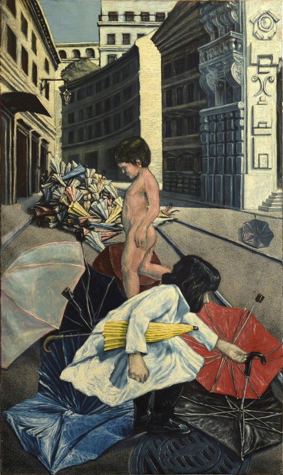 Working after the rain.