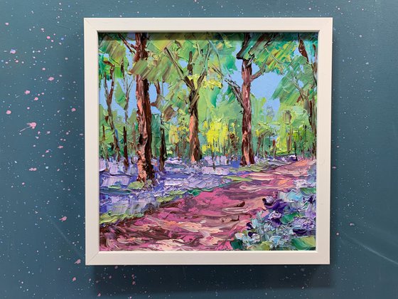 Bluebells in the forest.