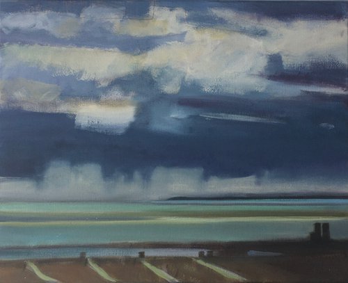 Storm Clouds over Pegwell Bay by Nikki Sumray