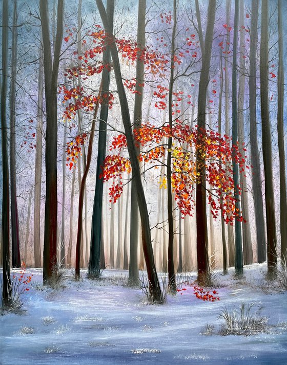 Individuality - autumn winter landscape, forest