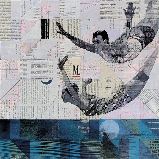 Collage_18_40x40 cm_Blue sea