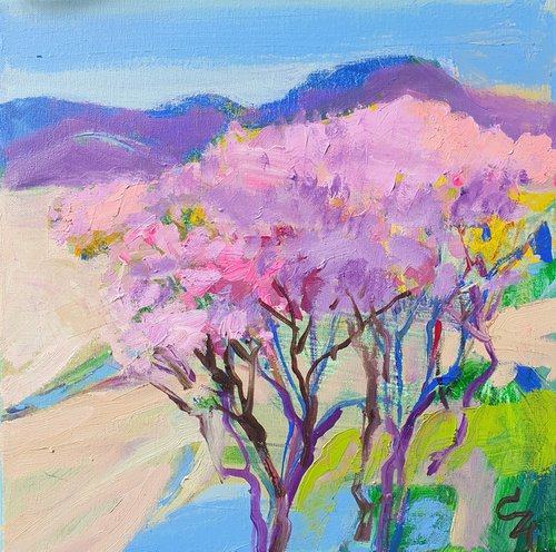 trees in bloom by Victoria Cozmolici