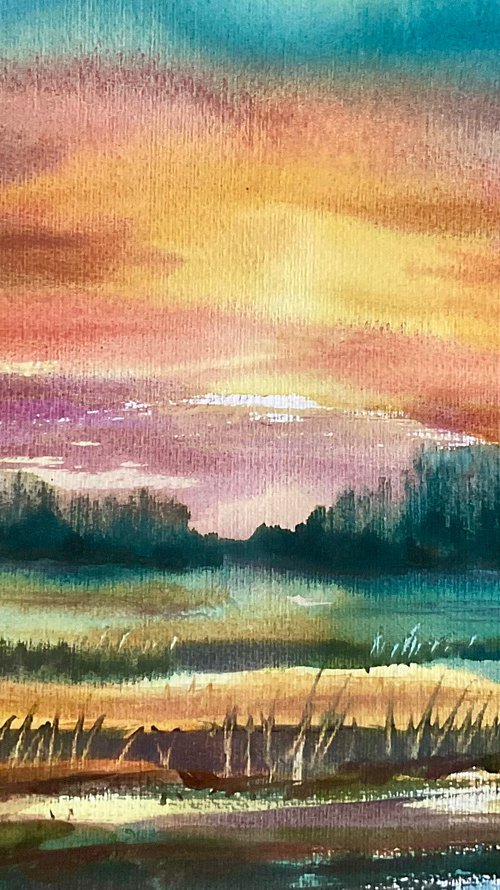 Sunset and Earth by Samantha Adams