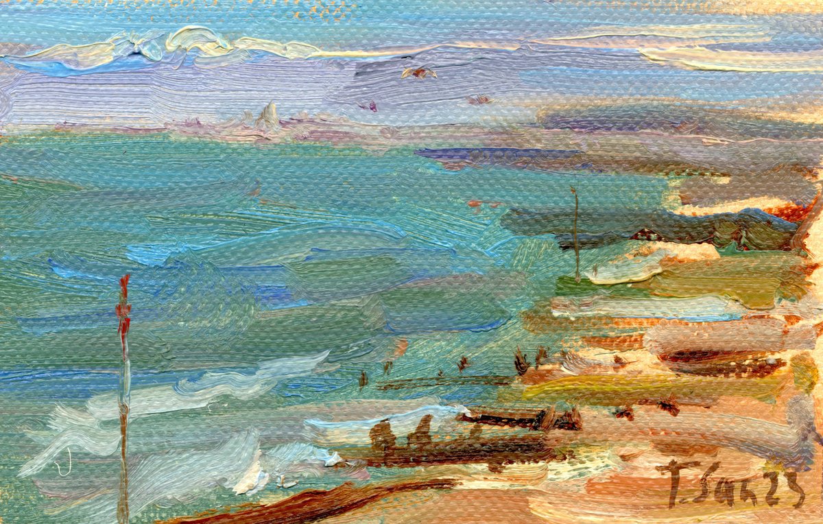 Hove Beach 02 By Tanya Sun, 8 X 6, Artwork For Sale On Artfinder