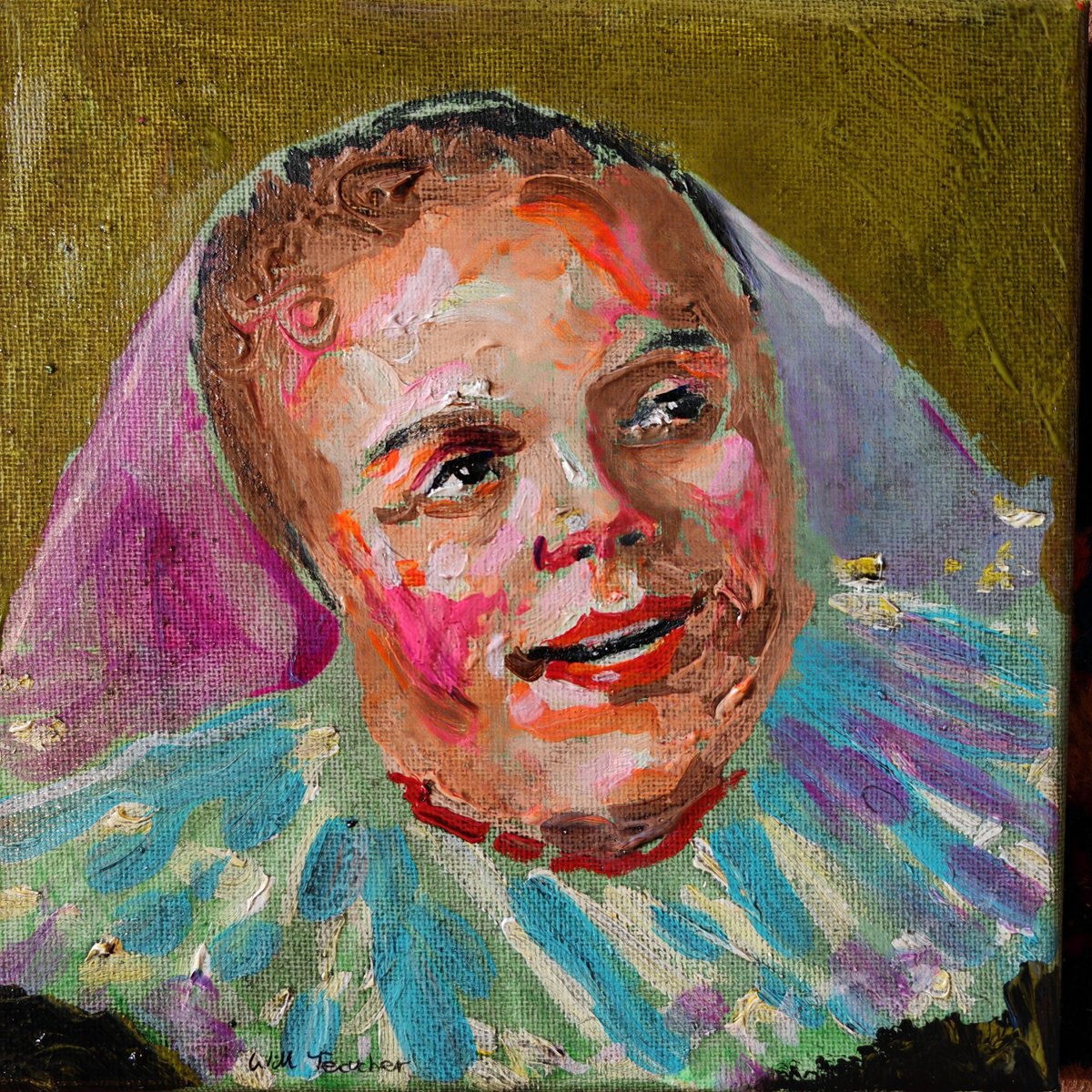 Impressionistic Portrait Painting By Will Teather, 8 X 8", The Concert (After Lester), Original Artwork