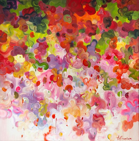 'Citrum flores' - 48x48"