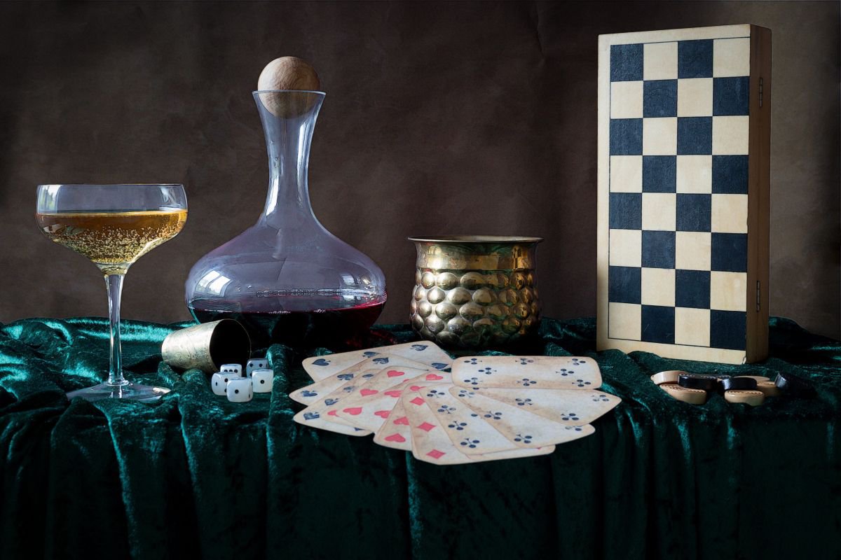 Gambling Still Life just like the dutch masters by Paul Nash