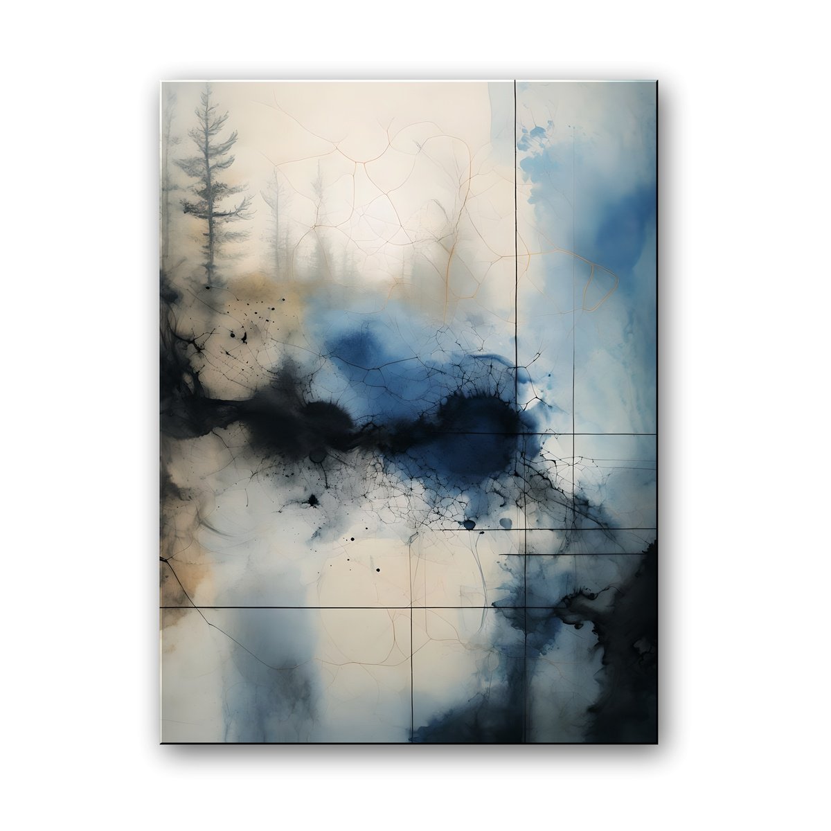 Organic Abstract Giclee Print By Eloise Holbrook, 36 X 48, Trees Of Winter 1, Original Artwork