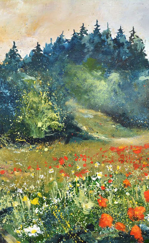 Red poppies in my countryside - 7523 by Pol Henry Ledent