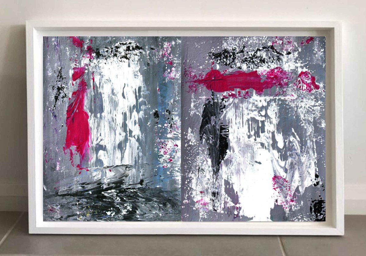 Abstract Acrylic Painting By Mir-Jan, 24 X 16", Abstract 99, Original Artwork