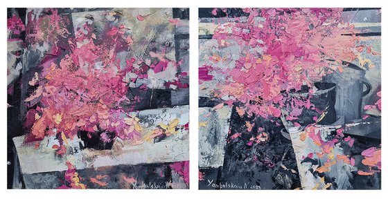 Pink Symphony diptych 2