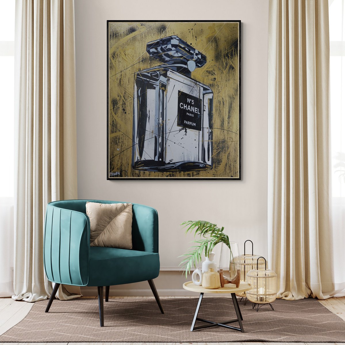 Urban And Pop Painting , Golden Classic By Franko, 39 X 47, Artwork For Sale On Artfinder