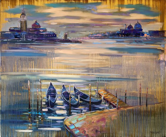 Beautiful Venice. Original oil painting
