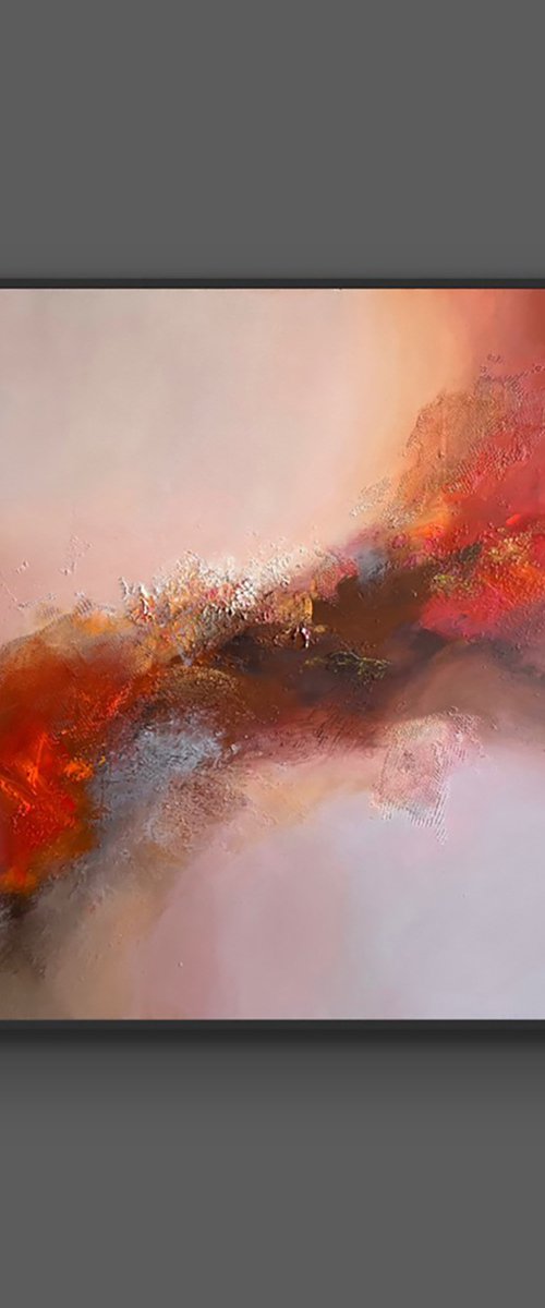 Red Abstract Sunset Sky by Indie Ru