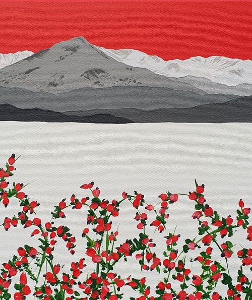 Rosehips at Coniston, The Lake District by Sam Martin