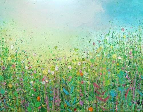 Blue And Green Bank by Sandy Dooley