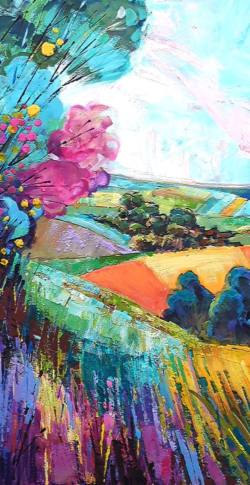 Sunlit Rolling Hills by Trayko Popov