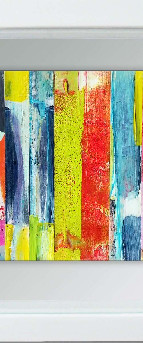 Framed ready to hang original abstract  - Feedback #25 by Carolynne Coulson