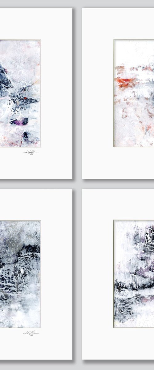 Mystical Moments Collection 3 - 4 Abstract Paintings by Kathy Morton Stanion