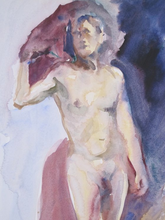 standing male nude