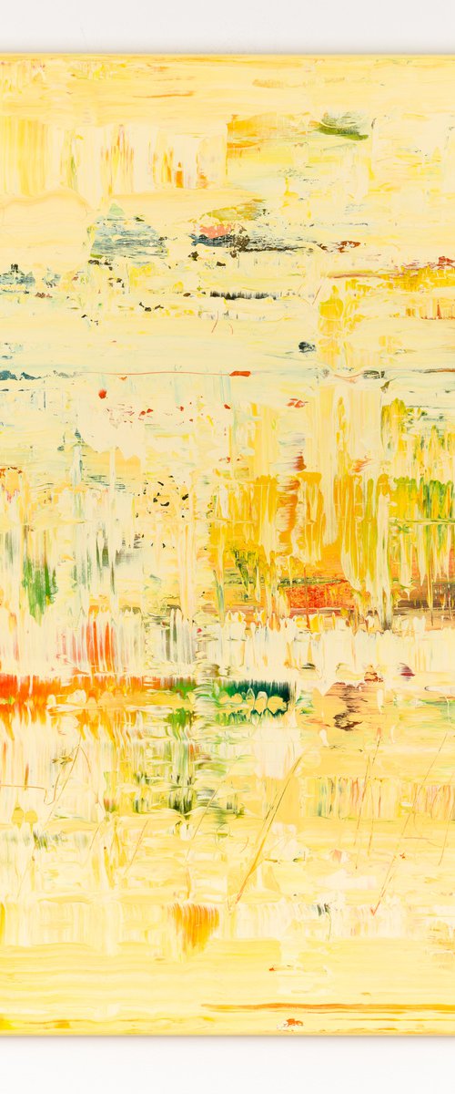 Yellow abstract painting YP473 by Radek Smach