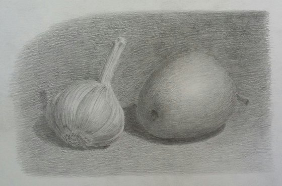 Still life # 4. Original pencil drawing.