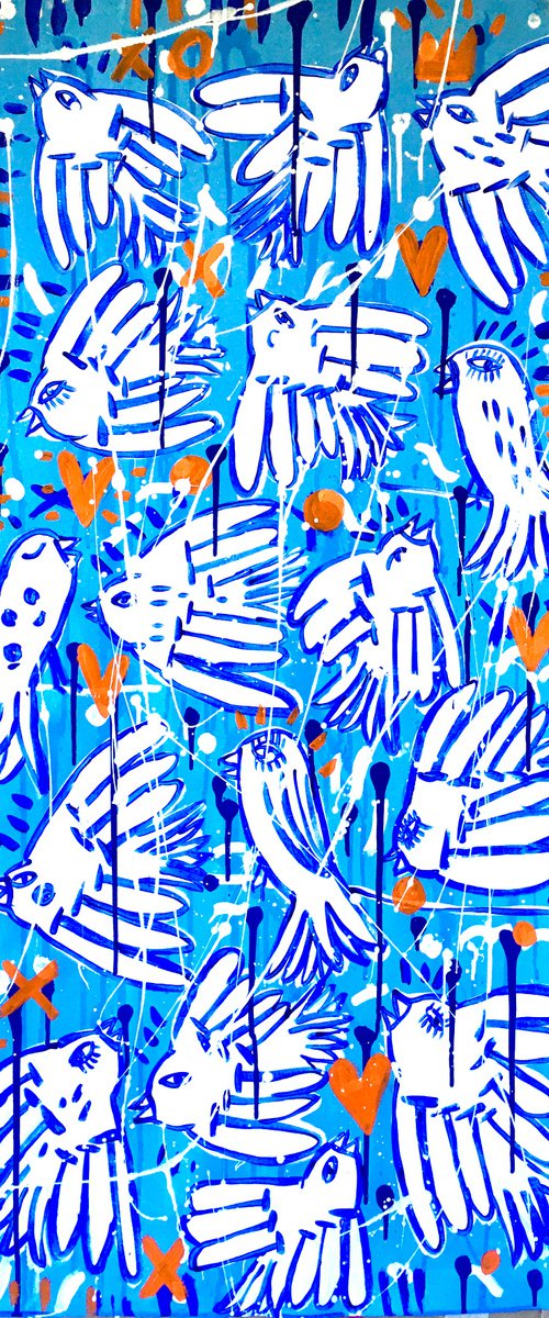 Happiness in Blue by Mercedes Lagunas