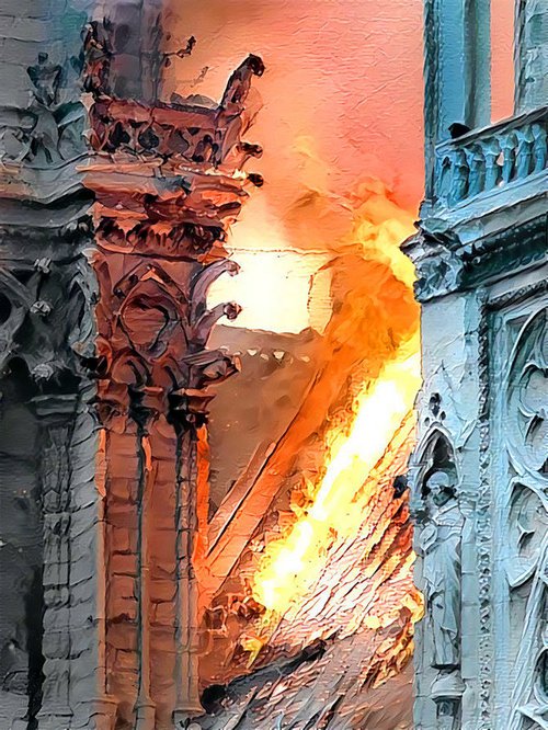 Incendie Notre-Dame de Paris N9 by Danielle ARNAL
