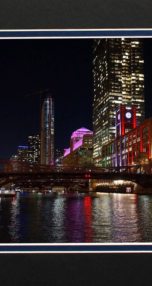Chicago River by Night by Robin Clarke