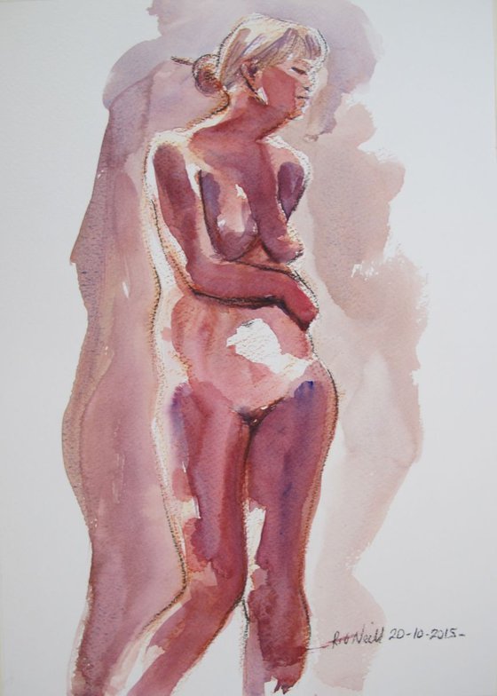 standing female nude