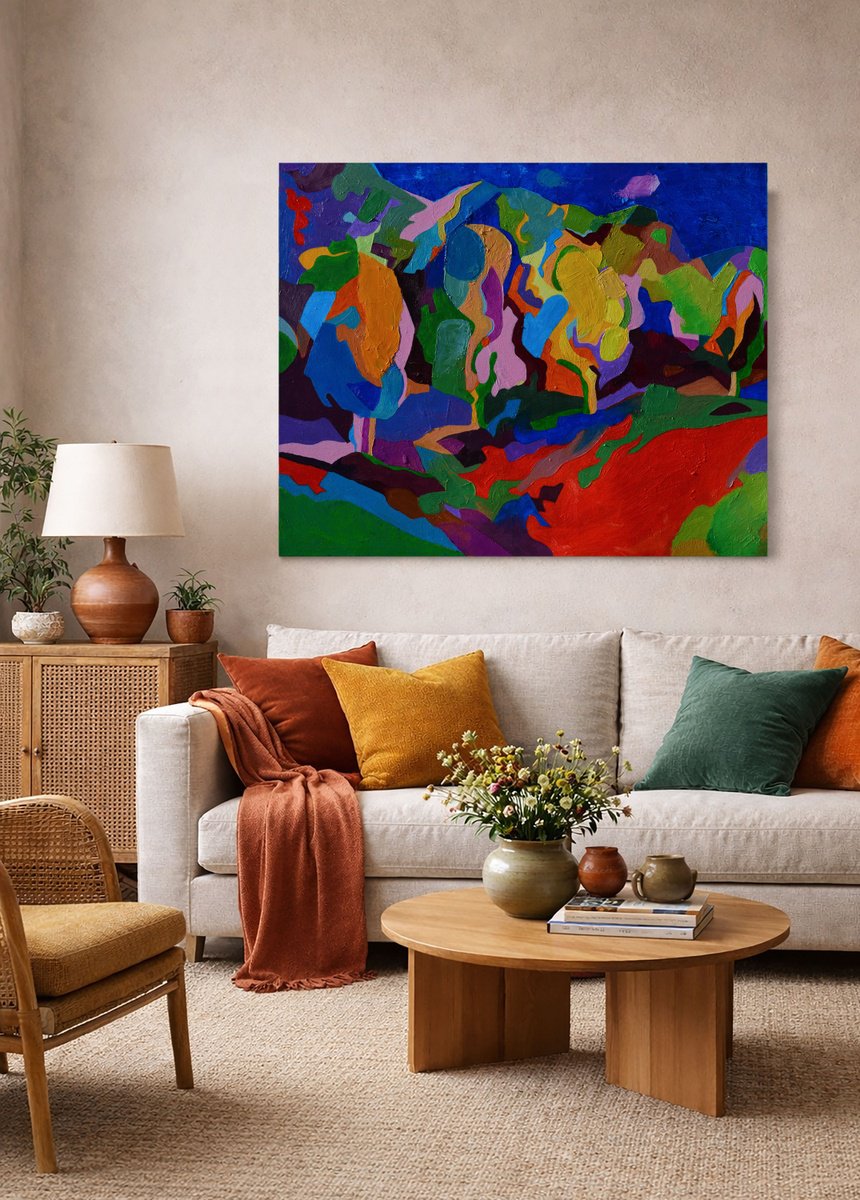 Expressive Oil Painting , Forest By Ivan Stoyanov, 36 X 29, Artwork For Sale On Artfinder
