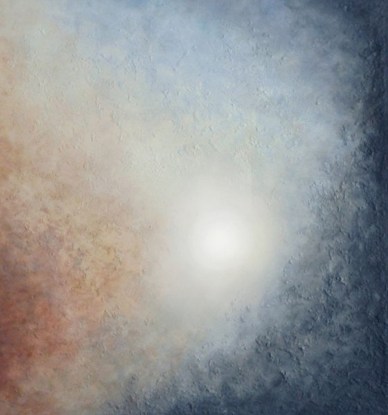 Intrusion of Light - Abstract Original Painting 86×92 cm [Left]