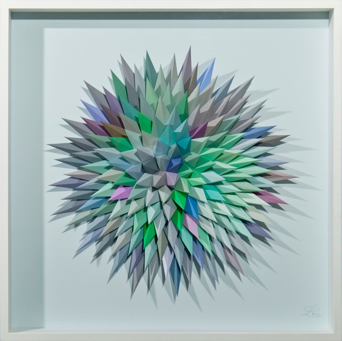 Geometric Abstract Sculpture By Letovbarski Artlab, 28 X 28", April Juice, Original Artwork