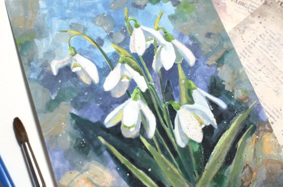 White snowdrops