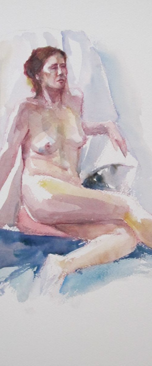 Seated female nude by Rory O’Neill