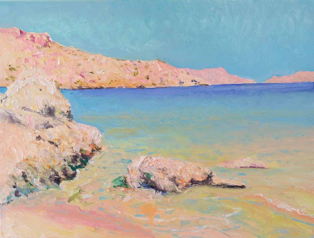 Aegean Sea, Summer By Suren Nersisyan, 24 X 18, Artwork For Sale On Artfinder