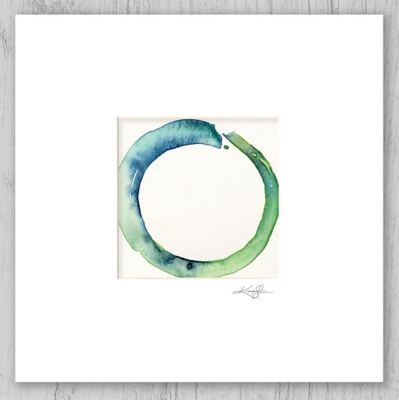 Enso 25 - Abstract Zen Circle Painting by Kathy Morton Stanion