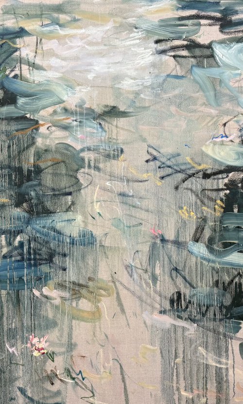 Water lilies. Reflections. by Lilia Orlova-Holmes