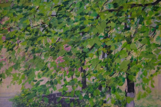 Landscape Painting "Spring Burkut" 50x60 cm