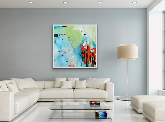 Entends-tu le carillon? - Original bold abstract on canvas - Ready to hang