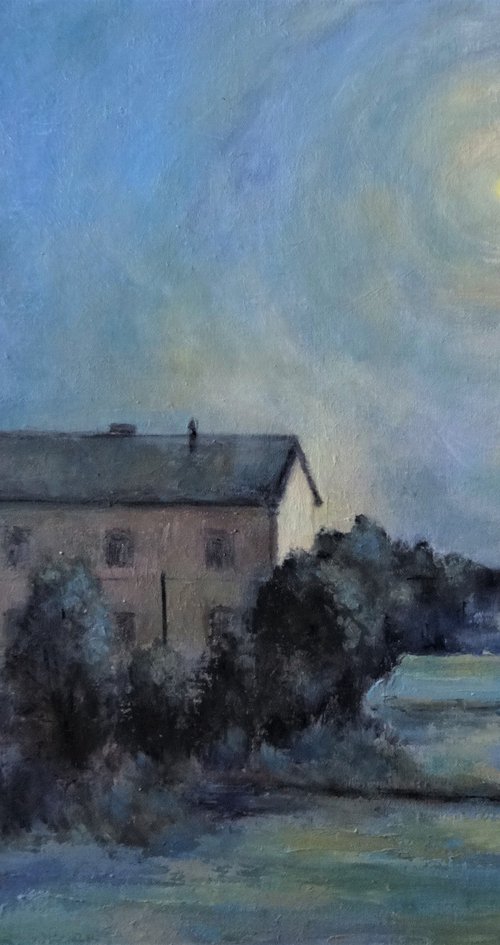 Moonlight landscape by Massimiliano Ligabue