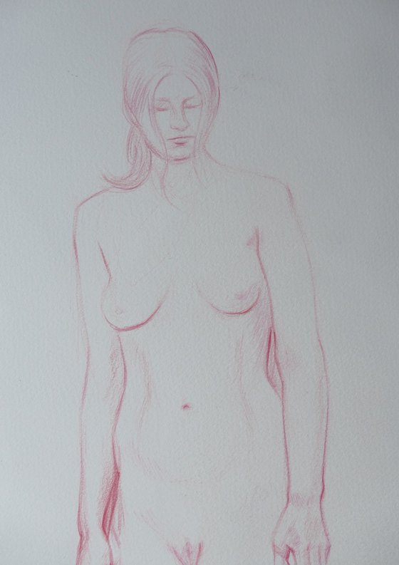seated female nude