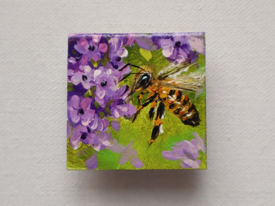 Lavender Flowers with Bees