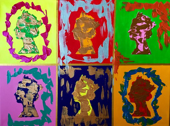 Her Majesty Queen Elizabeth II inspired by Andy Warhol.