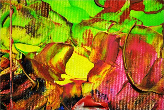 Abstract Summer - modern abstract flower painting