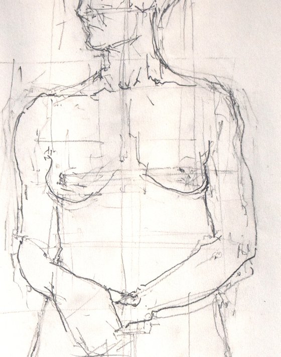 Study of a female Nude - Life Drawing No 426