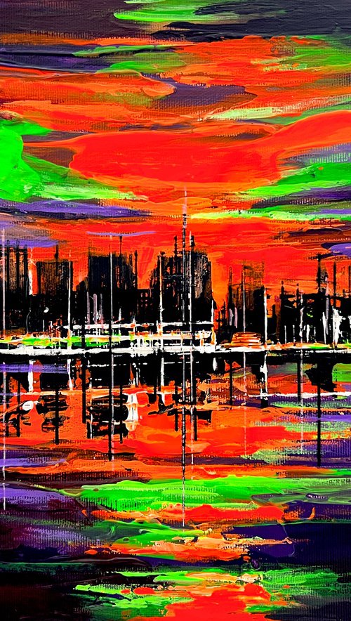 Iridescent sunset by Lana Frey