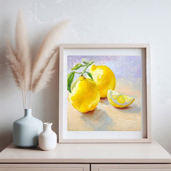 Still life with two lemons